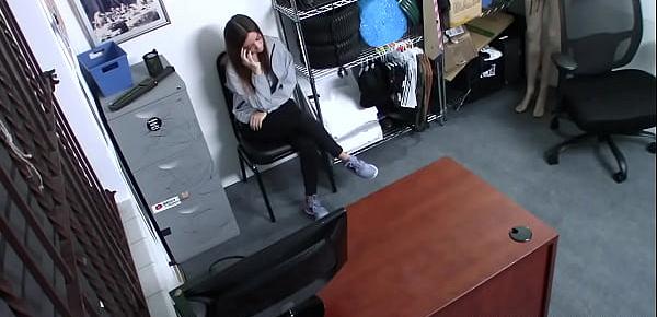  Sexy MILF Havana Bleu taught that shes an expert in stealing but got caught on cctv and fucked inside the office.